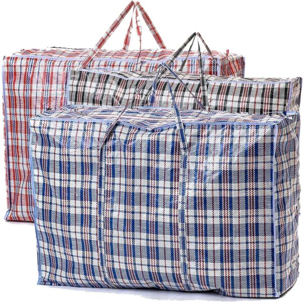 5 PACK Strong Extra large Jumbo Storage Laundry zipped bag Reusable 60 x 60cm